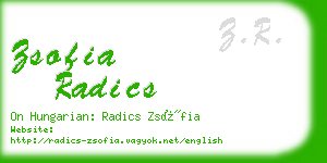 zsofia radics business card
